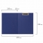 Папка-планшет STAFF "EVERYDAY", А4 (230х314 мм), с прижимом и крышкой, картон/бумвинил, РОССИЯ, синяя, 229054 - 7