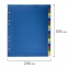 Разделитель пластиковый широкий BRAUBERG А4+, 20 листов, цифровой 1-20, оглавление, цветной, 225623 - 6