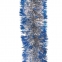 Мишура 1 штука, диаметр 70 мм, длина 2 м, серебро с синими кончиками, 5-180-7 - 1