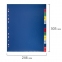 Разделитель пластиковый широкий BRAUBERG А4+, 12 листов, цифровой 1-12, оглавление, цветной, 225622 - 6