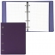 Тетрадь на кольцах А5 (180х220 мм), 120 листов, под кожу, клетка, BRAUBERG "Joy", фиолетовый/светло-фиолетовый, 129989 - 1