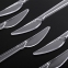 Нож одноразовый пластиковый 180 мм, прозрачный, КОМПЛЕКТ 50 шт., ЭТАЛОН, БЕЛЫЙ АИСТ, 607843 - 7