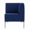 Кресло мягкое угловое "Хост" М-43, 620х620х780 мм, без подлокотников, экокожа, темно-синее - 1