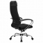 Кресло офисное МЕТТА "К-27" хром, ткань, сиденье и спинка мягкие, черное - 4