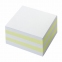 Блок для записей STAFF в подставке прозрачной, куб 9х9х5 см, цветной, чередование с белым, 129198 - 3