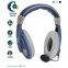 Наушники с микрофоном (гарнитура) DEFENDER Gryphon HN-750, проводная, 2 м, синяя, 63748 - 3