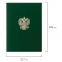 Папка адресная бумвинил с гербом России, формат А4, зеленая, индивидуальная упаковка, STAFF "Basic", 129581 - 6