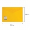 Папка-конверт с кнопкой BRAUBERG А4 до 100 л. непрозрачная желтая СВЕРХПРОЧНАЯ 0,2 мм, 270473 - 6