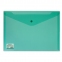 Папка-конверт с кнопкой BRAUBERG, А4, до 100 листов, прозрачная, зеленая, СВЕРХПРОЧНАЯ 0,18 мм, 224810 - 1