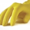 Перчатки латексные MANIPULA "Блеск", хлопчатобумажное напыление, размер 10-10,5 (XL), желтые, L-F-01 - 1