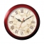 Часы настенные TROYKATIME (TROYKA) 11131150, круг, бежевые с рисунком "Карта", коричневая рамка, 29х29х3,5 см - 1