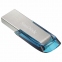 Флеш-диск 32 GB SANDISK Ultra Flair USB 3.0, металл. корпус, серебристый/синий, SDCZ73-032G-G46B - 2