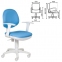 Кресло CH-W356AXSN с подлокотниками, голубое, пластик белый, CH-W356AXSN/15 - 2