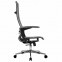 Кресло офисное МЕТТА "К-8.1-Т" хром, экокожа перфорированная, сиденье регулируемое, черное - 2