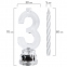 Цифра-подсвечник "3" светодиодная, ЗОЛОТАЯ СКАЗКА, в наборе 4 свечи 6 см, 1 батарейка, 591426 - 2
