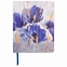 Тетрадь А5 (168х208 мм), 80 л., сшивка, клетка, под кожу, BRAUBERG VISTA, "Blue flowers", 403920 - 1