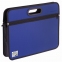 Сумка пластиковая BRAUBERG, А4+, 390х315х70 мм, на молнии, внешний карман, фактура бисер, синяя, 225167 - 5