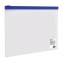 Папка-конверт на молнии МАЛОГО ФОРМАТА (245х190 мм), A5, прозрачная, молния синяя, 0,11 мм, BRAUBERG, 221227 - 1