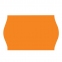 Этикет-лента 22х12 мм, волна, оранжевая, комплект 5 рулонов по 800 шт., BRAUBERG, 123574 - 2