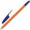 Ручка шариковая ОФИСМАГ "X-333 Orange", СИНЯЯ, корпус оранжевый, узел 1 мм, линия письма 0,5 мм, 143228 - 1