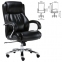 Кресло офисное BRABIX PREMIUM "Status HD-003", нагрузка до 250 кг, рециклированная кожа, хром, черное, 531821 - 1