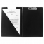 Папка-планшет BRAUBERG, А4 (340х240 мм), с прижимом и крышкой, картон/ПВХ, РОССИЯ, черная, 221488 - 6