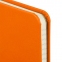 Блокнот А5 (148x218 мм), BRAUBERG "Metropolis X", под кожу, 80 л., резинка, клетка, оранжевый, 111032 - 2