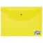 Папка-конверт с кнопкой МАЛОГО ФОРМАТА (240х190 мм), А5, прозрачная, желтая, 0,18 мм, BRAUBERG, 224028 - 1