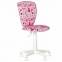 Кресло детское "POLLY GTS white" без подлокотников, розовое с рисунком - 1