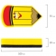 Стиратель магнитный для магнитно-маркерной доски ЮНЛАНДИЯ "Карандаш", 55х100 мм, желтый с рисунком, 237507 - 6