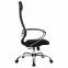 Кресло офисное МЕТТА "К-27" хром, ткань, сиденье и спинка мягкие, черное - 1
