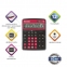 Калькулятор настольный BRAUBERG EXTRA COLOR-12-BKWR (206x155 мм), 12 разрядов, двойное питание, ЧЕРНО-МАЛИНОВЫЙ, 250479 - 2