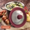 Крышка для любой сковороды и кастрюли универсальная 3 размера (22-24-26 см) бордовая, DASWERK, 607587 - 8