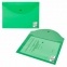 Папка-конверт с кнопкой STAFF, А4, до 100 листов, прозрачная, зеленая 0,15 мм, 270468 - 4