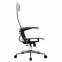 Кресло офисное МЕТТА "К-4-Т" хром, прочная сетка, сиденье и спинка регулируемые, белое - 2