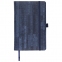 Ежедневник недатированный А5 (138x213 мм) BRAUBERG "Wood", кожзам, резинка, 136 л., синий, 111674 - 3
