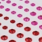 Стразы самоклеящиеся "Круглые", 6-15 мм, 80 шт., розовые/красные, на подложке, ОСТРОВ СОКРОВИЩ, 661391 - 2
