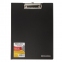 Папка-планшет BRAUBERG "Contract", А4 (315х230 мм), с прижимом и крышкой, пластиковая, черная, сверхпрочная, 1,5 мм, 223489 - 1