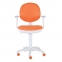 Кресло CH-W356AXSN с подлокотниками, оранжевое, пластик белый, CH-W356AXSN/15 - 3