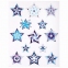 Украшение для окон и стекла ЗОЛОТАЯ СКАЗКА "Синие снежинки 4", 30х38 см, ПВХ, 591206 - 1