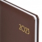 Еженедельник датированный 2023 А5 145х215 мм BRAUBERG "Select", коричневый, 113959 - 4