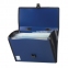Папка-портфель пластиковая BRAUBERG "ДИПЛОМАТ" А4 (330х245х35 мм) 13 отделений, фактура "бисер", синяя, 226026 - 2