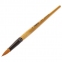 Кисть ПИФАГОР, СИНТЕТИКА, круглая, № 6, деревянная лакированная ручка, с колпачком, пакет с подвесом, 200846 - 3