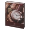Фотоальбом BRAUBERG на 200 фотографий 10х15 см, твердая обложка, "Часы", коричневый, 390667 - 1
