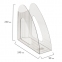 Лоток вертикальный для бумаг BRAUBERG "Delta", 240х90х240 мм, прозрачный, 237242 - 6