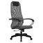 Кресло офисное МЕТТА "SU-B-8" пластик, ткань-сетка, сиденье мягкое, светло-серое - 7