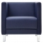 Кресло мягкое "Атланта", "М-01", 700х670х715 мм, c подлокотниками, экокожа, темно-синее - 1