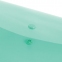 Папка-конверт с кнопкой БОЛЬШОГО ФОРМАТА (305х435 мм), А3, прозрачная, зеленая, 0,18 мм, BRAUBERG, 224033 - 3