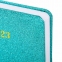 Ежедневник датированный 2023 А5 138x213 мм BRAUBERG "Sparkle", под кожу, блестки, бирюзовый, 114111 - 4