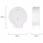 Диспенсер для туалетной бумаги LAIMA PROFESSIONAL ORIGINAL (Система T1), БОЛЬШОЙ, белый, ABS-пластик, 605768 - 8